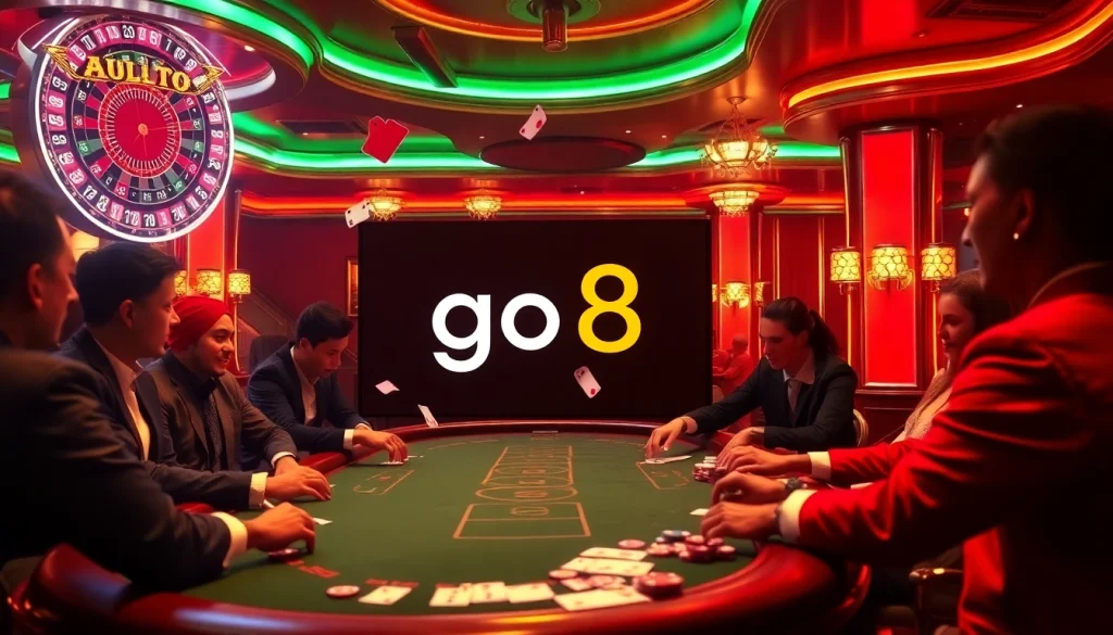 Experience the thrill of go8-themed casino gaming with vibrant poker action and winning moments.