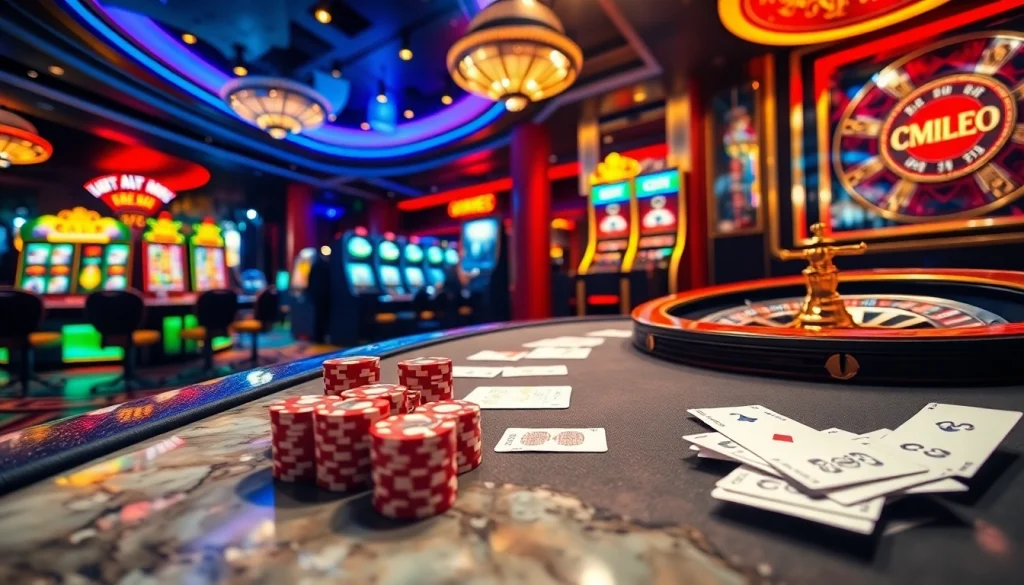 Experience high-stakes gambling with cm88 poker action and vibrant slot machines.